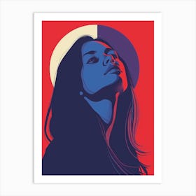 Woman With Long Hair 6 Art Print