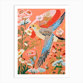 Maximalist Bird Painting American Kestrel 4 Art Print