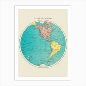 Western Hemisphere Art Print