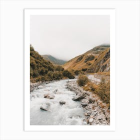 Rushing Icy River Art Print