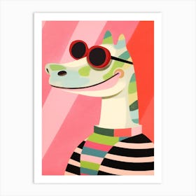 Little Iguana Wearing Sunglasses Art Print