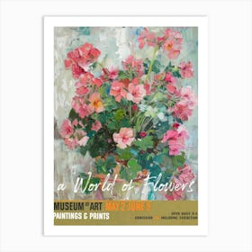 A World Of Flowers, Van Gogh Exhibition Geranium 1 Art Print