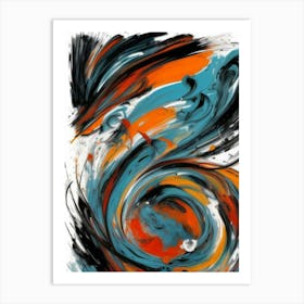 Abstract Swirl Painting Art Print