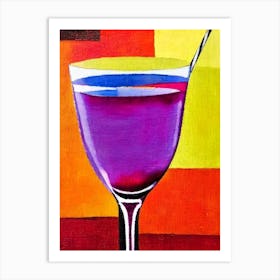 Singapore Sling Paul Klee Inspired Abstract Cocktail Poster Art Print