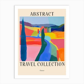 Abstract Travel Collection Poster France 2 Art Print