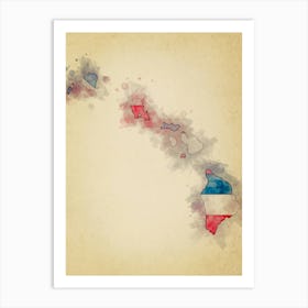 Hawaii Flag Vintage Art Print