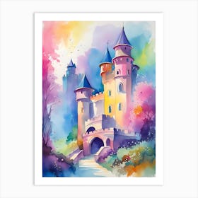 Watercolor Castle 3 Art Print