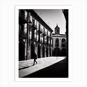 Alcala De Henares, Spain, Black And White Analogue Photography 2 Art Print
