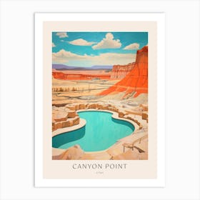 Canyon Point, Utah 2 Midcentury Modern Pool Poster Art Print