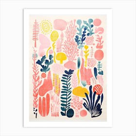 New York Botanical Gardens Abstract Riso Style 1 Art Print