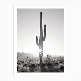 Arizona, Usa, Black And White Analogue Photograph 2 Art Print