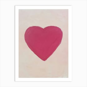 Pink Heart Aesthetic Apartment Art Print