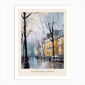 Winter City Park Poster Luxembourg Gardens Paris 1 Art Print