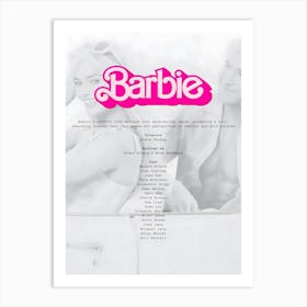 Barbie Script Screenplay Art Print