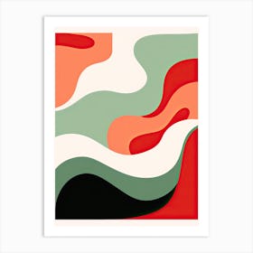 Abstract Harmony; Vintage Risograph Impressions Art Print