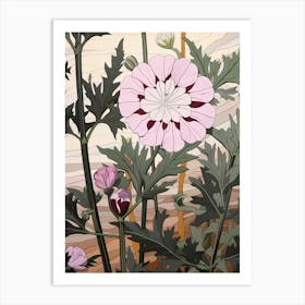 Flower Illustration Phlox 3 Art Print