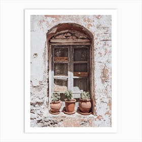 Weathered Window, Naxos Art Print