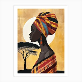 The African Woman; A Boho Tune Art Print