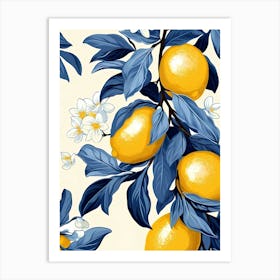 Lemons On A Branch Art Print