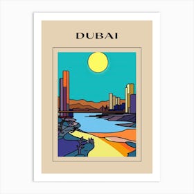 Minimal Design Style Of Dubai, United Arab Emirates 2 Poster Art Print