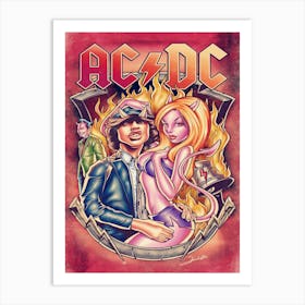 Acdc Angus Young Illustration Poster Art Print