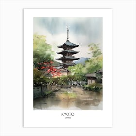 Kyoto 4 Watercolour Travel Poster Art Print