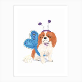 Butterfly Dog Art Print