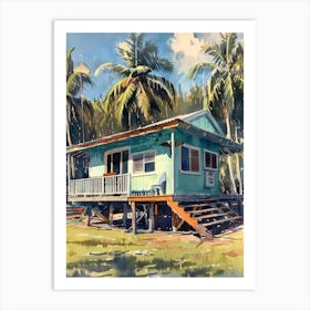 Hawaiian Cottage Art Print