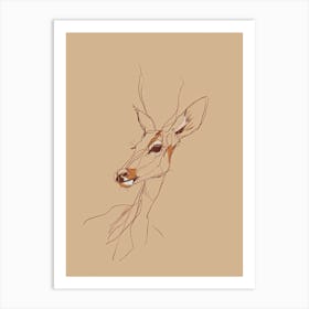 Deer Head Art Print