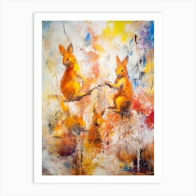 Squirrel Abstract Expressionism 2 Art Print