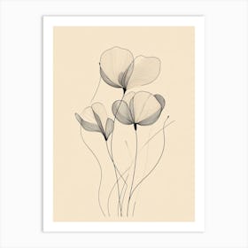 Black And White Flowers 3 Art Print