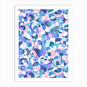 Round The Twist -Blue Art Print