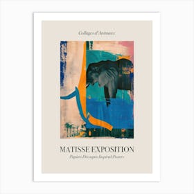 Elephant 2 Matisse Inspired Exposition Animals Poster Art Print