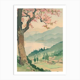 Kagoshima Japan 1 Retro Illustration Art Print