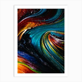 Digital Art Capturing The Essence Of The Concept Chaos Of Beauty Featuring An Abstract Compositio Art Print