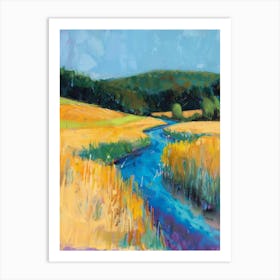 River In The Field Art Print