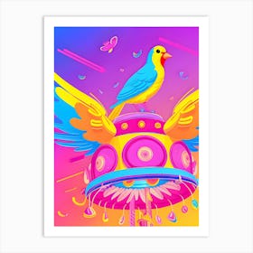 Colorful Bird-Reimagined 16 Art Print