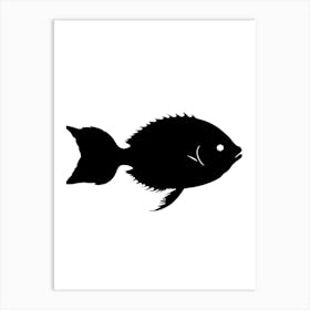 Black Fish Silhouette Art Print