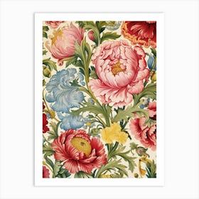 Floral Wallpaper 99 Art Print