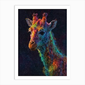 Rainbow Giraffe 2 Art Print