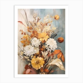 Fall Flower Painting Everlasting Flower 1 Art Print