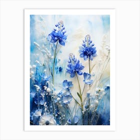 Blue Flowers 3 Art Print