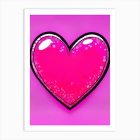 Pink Heart2 Art Print