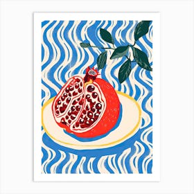 Pomegranate Fruit Summer Illustration 4 Art Print