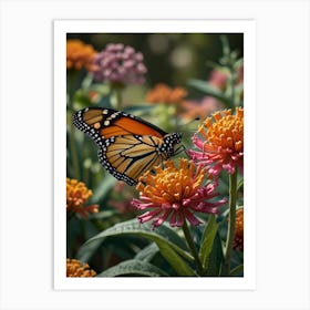 Monarch Butterfly On A Flower Art Print