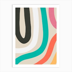 Colorful abstract shapes 63 Art Print