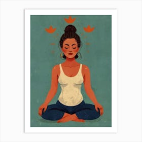 Meditating Woman Art Print