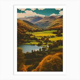 Lake District National Park United Kingdom Vintage Poster Art Print
