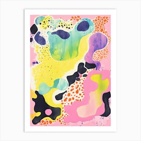 Abstract Landscape Risograph Style 29 Art Print