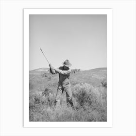 Newly Arrived Farmer Clearing Land Of Sage Brush, Vale Owyhee Irrigation Project, Malheur County, Oregon Art Print